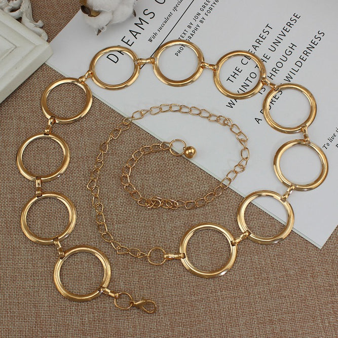Geometric Large Ring Metal Waist Chain Secondary image