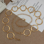 Geometric Large Ring Metal Waist Chain