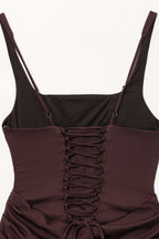 Strapless Strap Mini Tie Sexy Bodycon Mini Dress