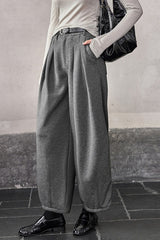 Relaxed Fit Wide Leg Knit Pants