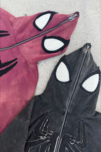Spider Graphic Full Face Zip Hoodie