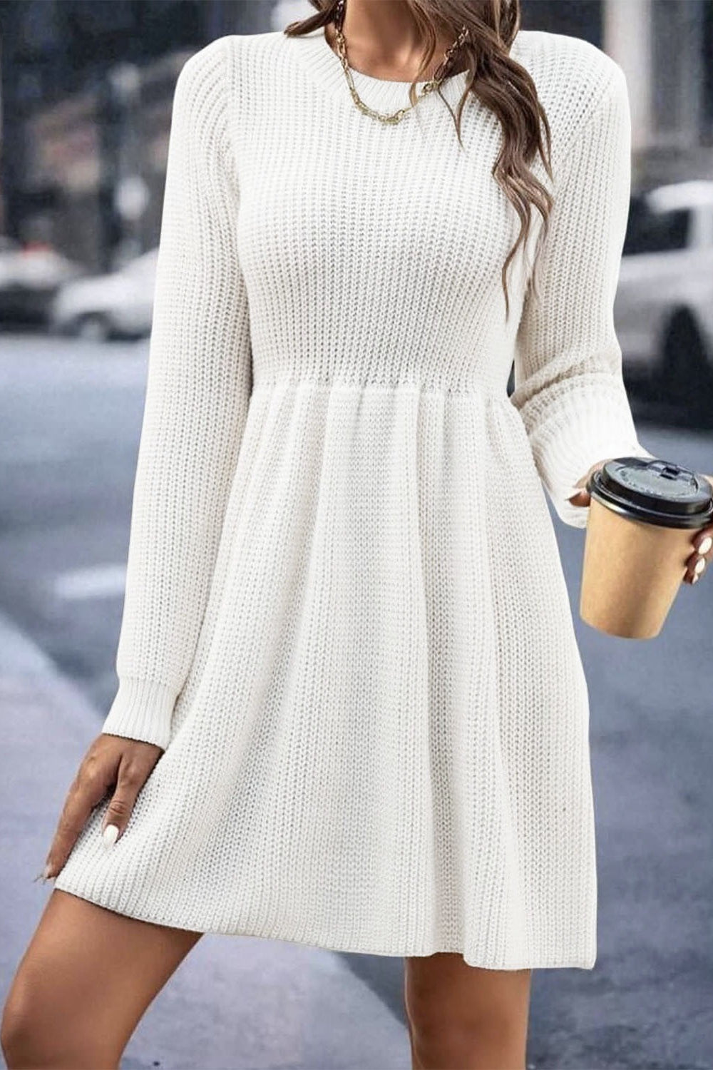 Loose Fit Knit Sweater Dress Secondary image