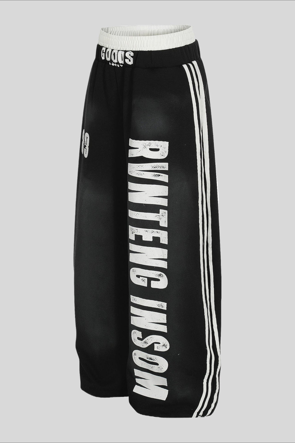 Tie Dye Typography Wide Leg Sweatpants