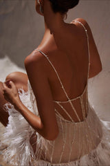 Backless Layered Fringe Sequin Party Dress