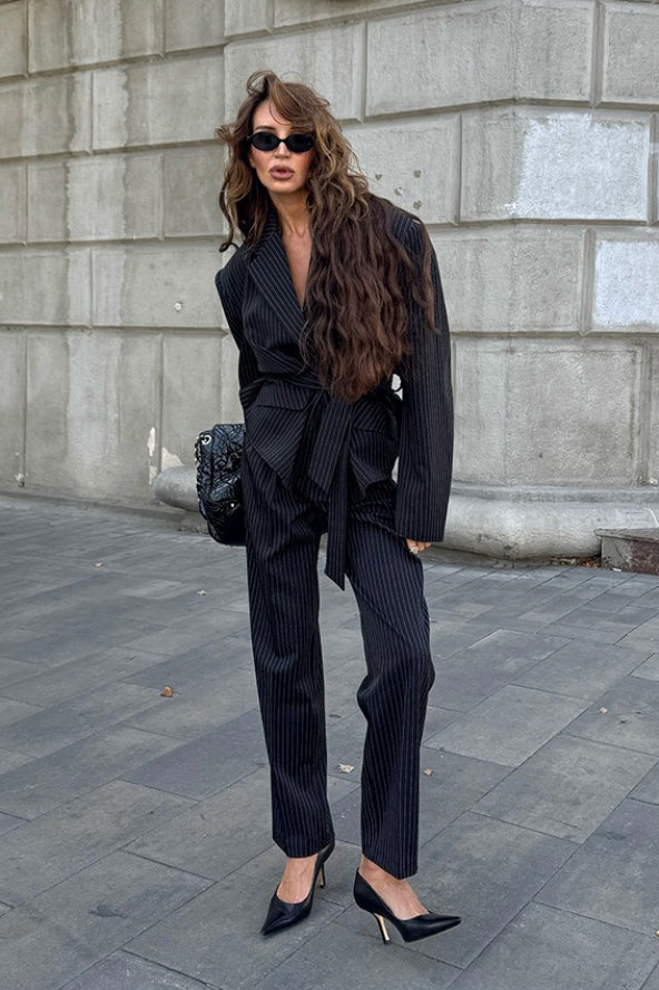 Longline Structured Two Piece Blazer Pants Set Secondary image
