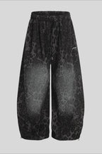 Leopard Print Wide Leg Sweatpants