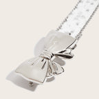 Denim Butterfly Buckle Beaded Statement Belt