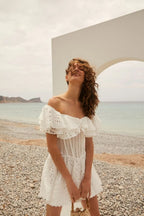 Dahlia Elegant Short Dress S / White