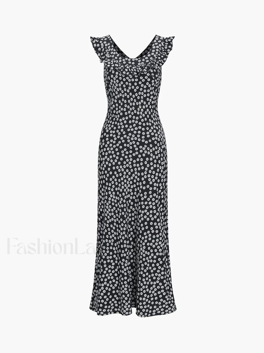 Daisy Floral Graceful Print Long Dress Floral Dresses