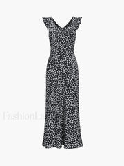 Daisy Floral Graceful Print Long Dress Floral Dresses