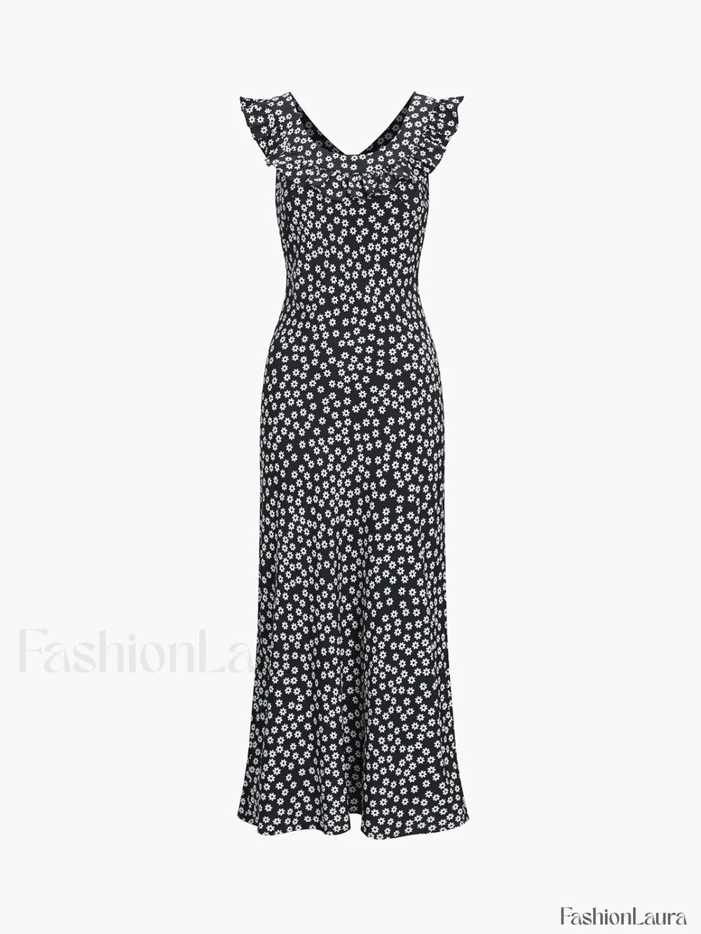 Daisy Floral Graceful Print Long Dress Floral Dresses