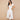 Daisy Printed Puff Sleeve High Slit Smock Maxi Sundress - White Secondary image