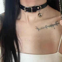 Dark Aesthetic Sexy Dog Bone Necklace BLACK