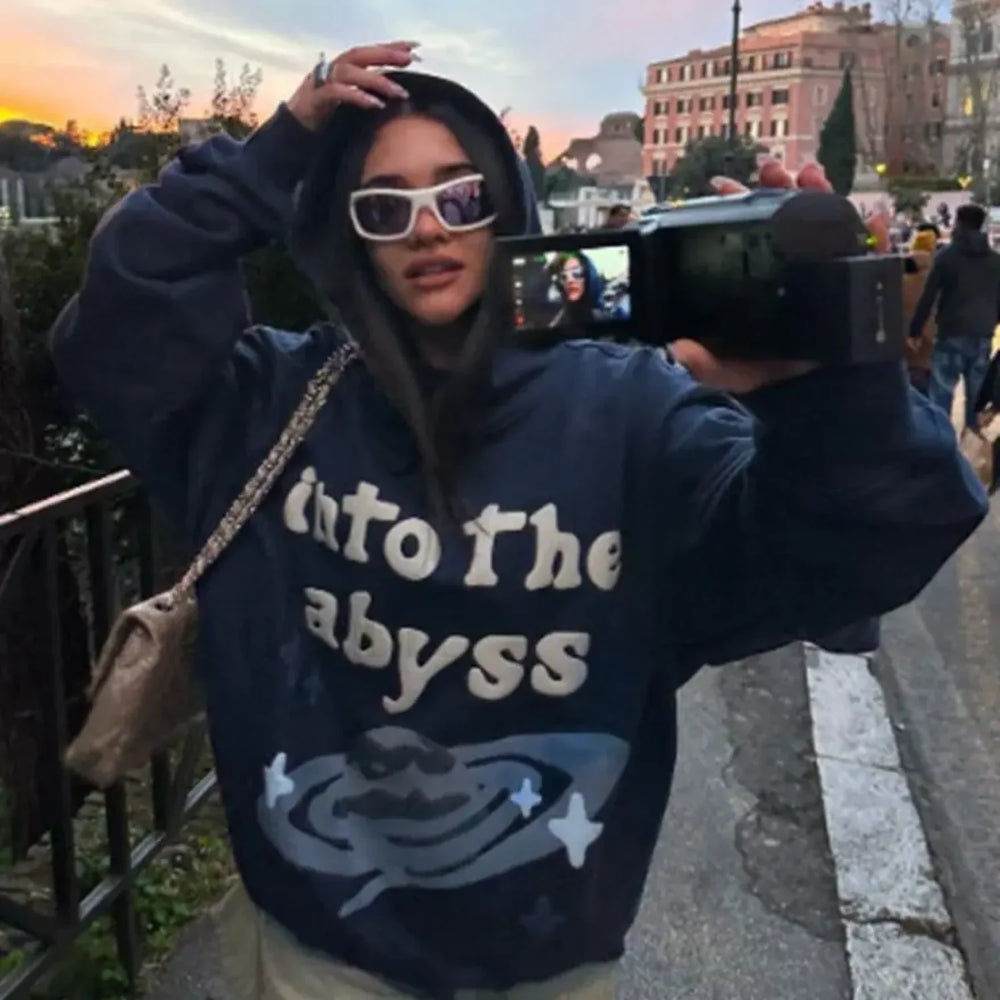 Dark Gothic Retro Hooded Grunge 3D Print Hoody BLUE / S Sweatshirts & Hoodies L