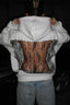 Hollow Out Lace Flower Back Hoodie
