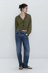 Women’s Wool Blend Slim fit V neck Cardigan