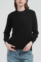 Cotton Solid Color Essential Knit Top