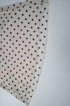 Apricot Polka Dot Backless Lace-Up Maxi Dress