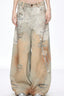 Tie Dye Baggy Wide Leg Denim Jeans Yellow / S