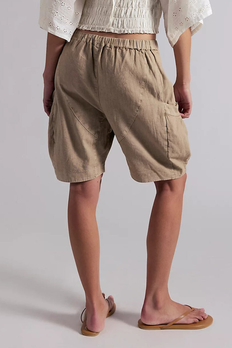 High Waist Utility Wide Leg Loose Fit Shorts