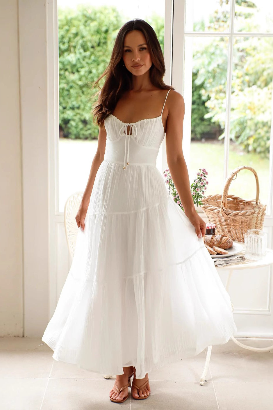 Patchwork Tie Back Flowy Boho Dress Main image