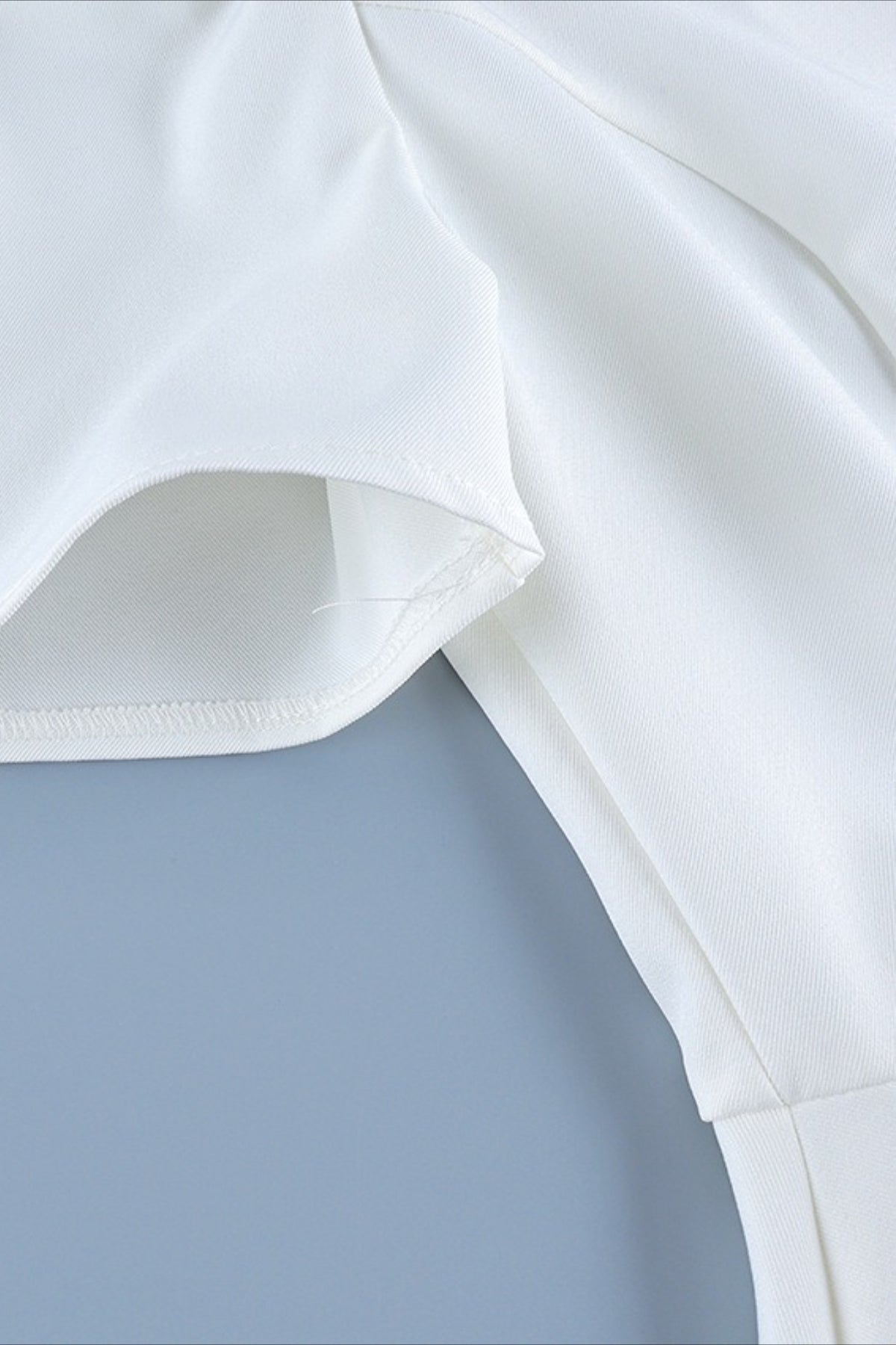 Keyhole Puff Sleeve Asymmetric Peplum Blouse