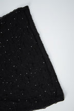 Solid Turtleneck Long Sleeve Lace Rhinestone Bodycon Mini Dress