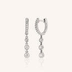 Double Piercing Fringe Drop Earrings