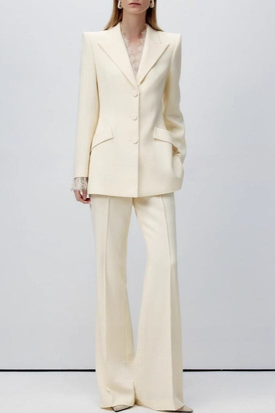 Beige Lace Waist Blazer Secondary image