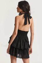 Deanna Floral Stylish Halter Dress