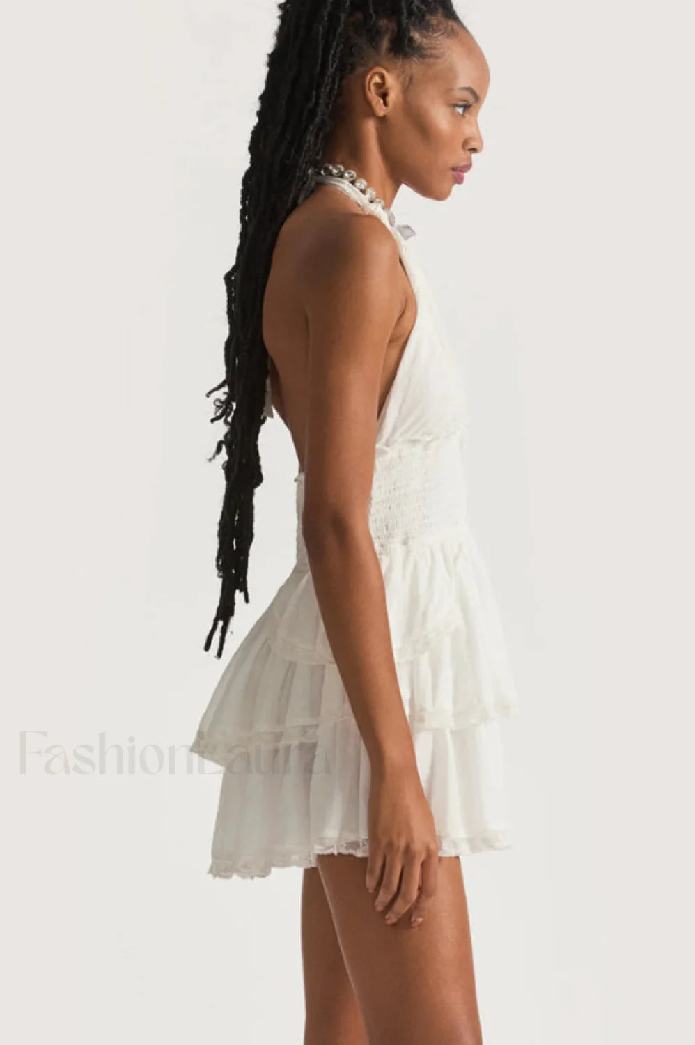 Deanna Floral Stylish Halter Dress