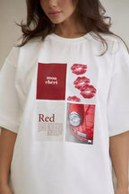 Cotton Graphic Print Loose Fit Casual Short Sleeve Tee
