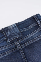 Distressed Low Rise Utility Pocket Denim Shorts