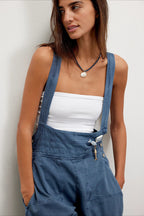 Casual Side Pocket Denim Overall Jeans