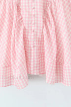 Deep V Neck Backless Pleated Printed A Line Mini Dress