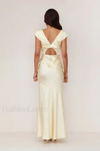 Deep V Neck Bodycon Backless Midi Work Dress