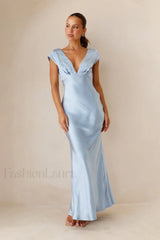 Deep V Neck Bodycon Backless Midi Work Dress