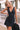 Deep V-Neck Bow Trim Wide Slip Mini Dress Secondary image