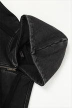 Deconstructed Seam Zip Pocket Pullover Hoodie