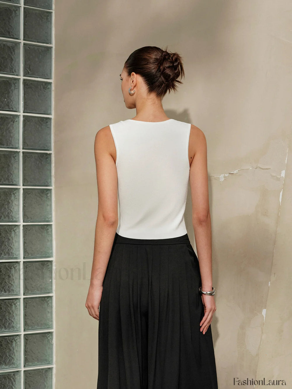 Delicate Strap Crop Knit Top Tank Tops & Camis