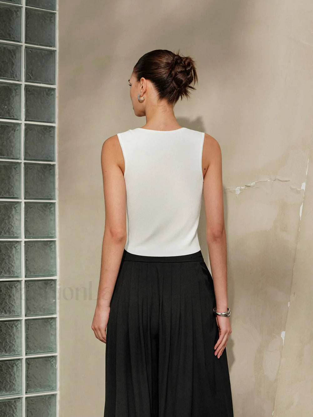 Delicate Strap Crop Knit Top Tank Tops & Camis