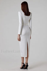 Delilah Bandage Stylish Midi Dress Party Dresses L