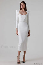 Delilah Bandage Stylish Midi Dress Party Dresses L