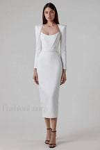 Delilah Bandage Stylish Midi Dress XS / White Party Dresses L