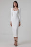 Delilah Bandage Stylish Midi Dress XS / White Party Dresses L
