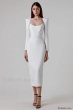 Delilah Bandage Stylish Midi Dress XS / White Party Dresses L