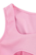Colorblock Cami Waist-Cinching Mini Party Dress