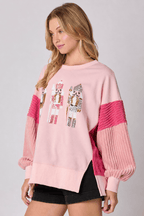 Sequin Toy Soldier Crew Neck Sweatshirt