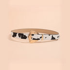 Vintage Animal Print Square Buckle Belt