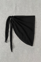 Mesh Shell Detail Beach Wrap Sarong Cover Up